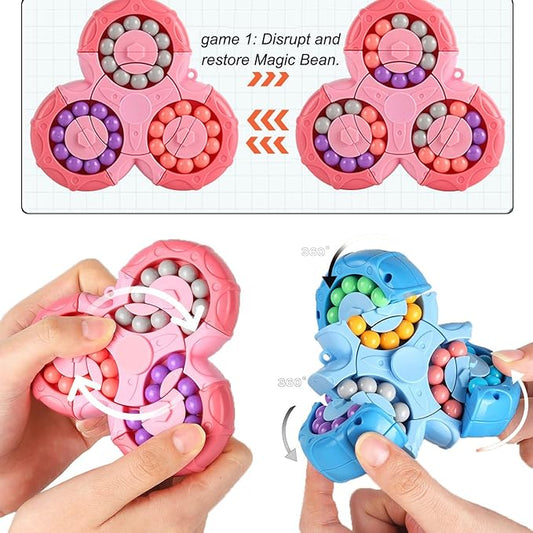 Magic Bean Brain Teaser Finger Spinner Toy Hand Spinner Stress Anxiety Relief