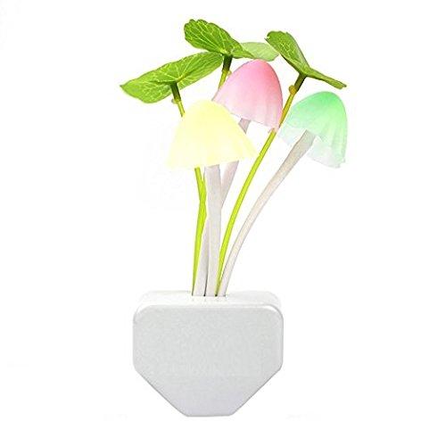 Mushroom Lamp Automatic Sensor Color Changing Night LED Bulbs