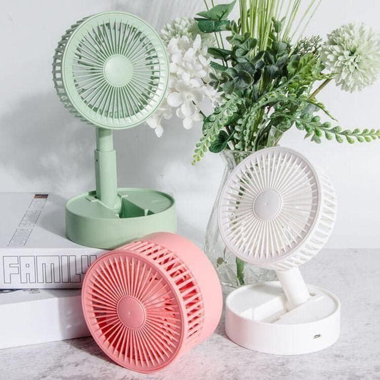 Adjustable Height Telescopic Rechargeable Standing table Fan