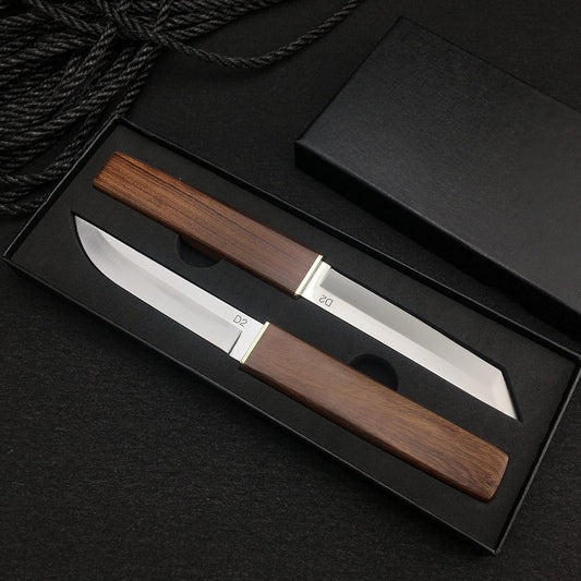 Wooden 2 IN 1 Kitchen Knife Set Stainless Steel Blade