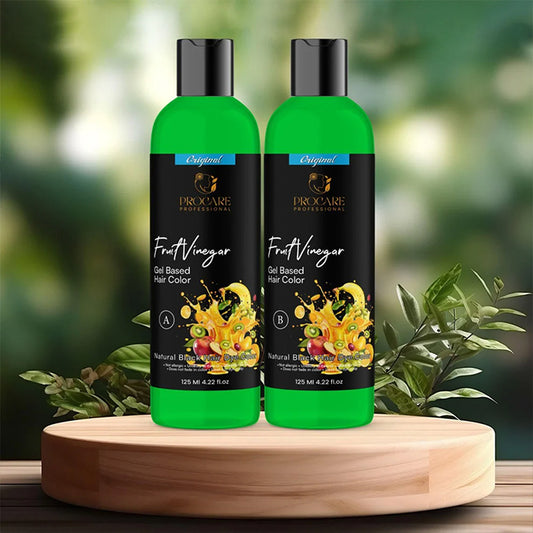 Fruit Vinegar gel Hair Color Natural Hair Color Dye for Black Hair , Black Pack of 2