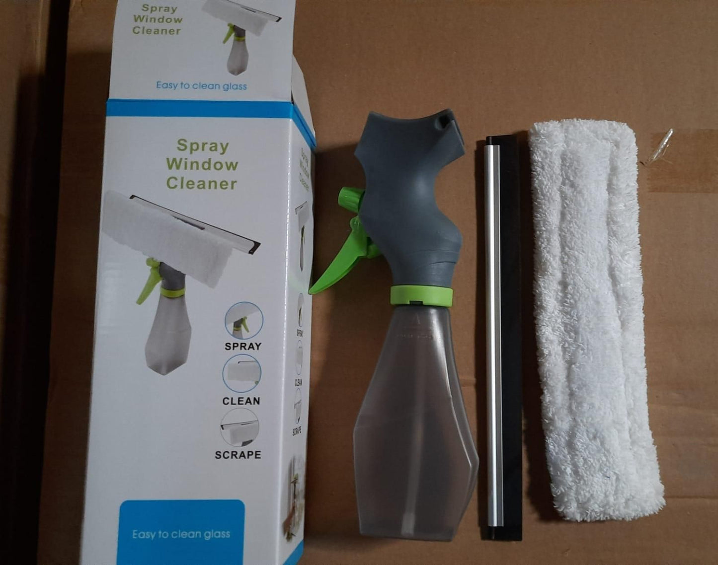 Glass Cleaner 3 in 1 Spray Type Cleaning Brush Glass Wiper Window Clean Shave Car Window Cleaner Brush