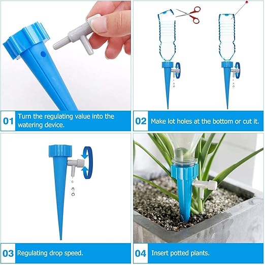 10 Pcs Drip Irrigation Kit For Home Garden(Self-Watering Spikes)
