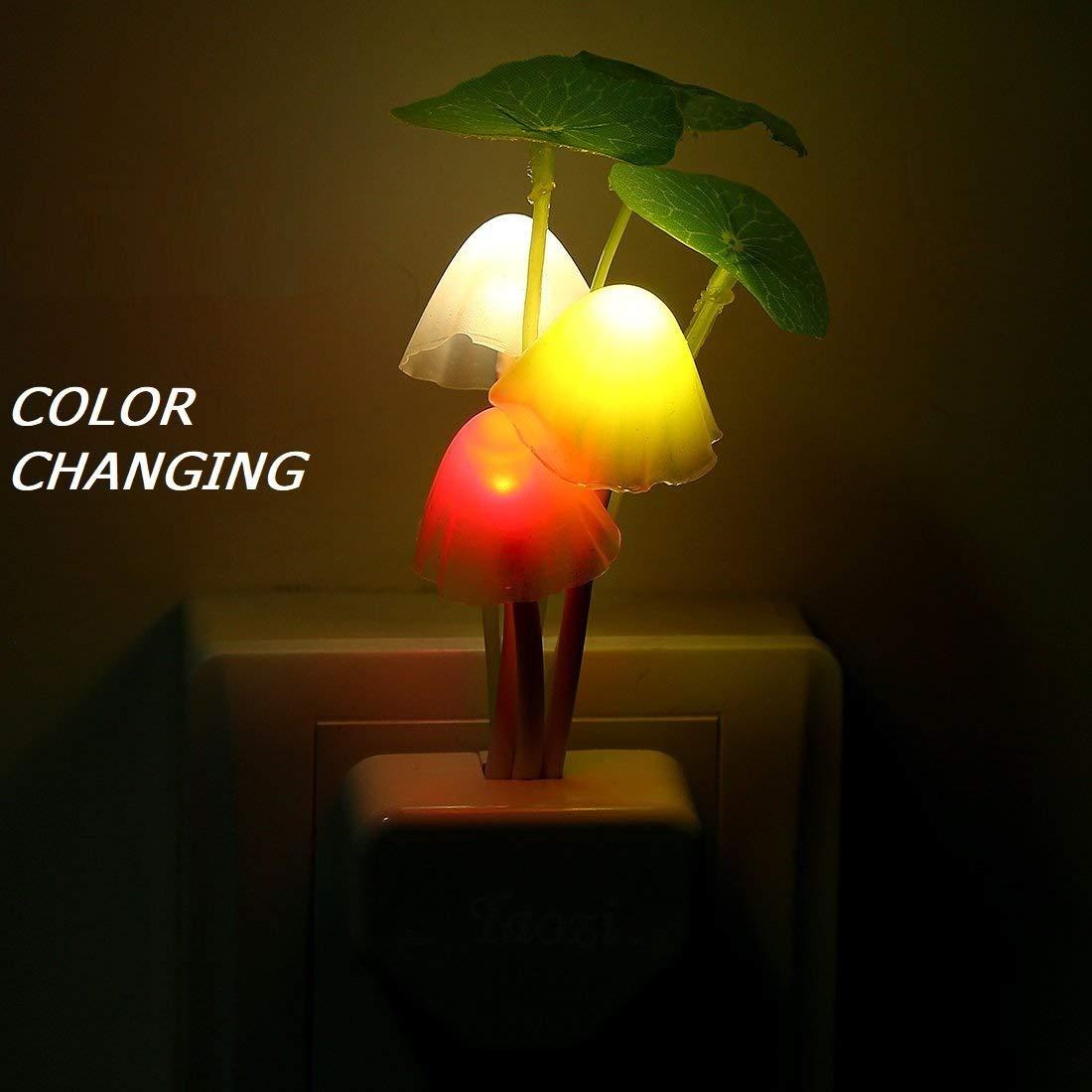 Mushroom Lamp Automatic Sensor Color Changing Night LED Bulbs