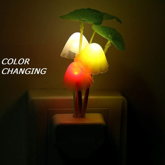 Mushroom Lamp Automatic Sensor Color Changing Night LED Bulbs