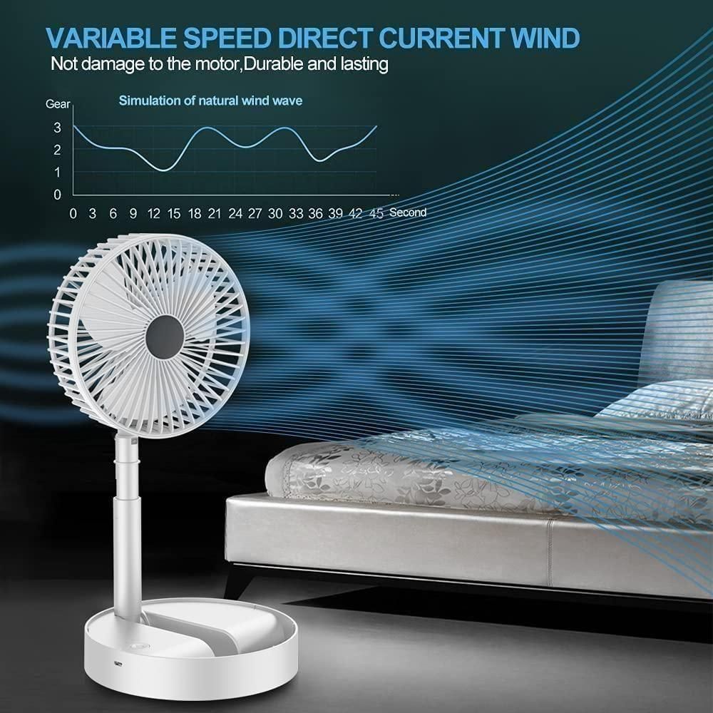 Adjustable Height Telescopic Rechargeable Standing table Fan